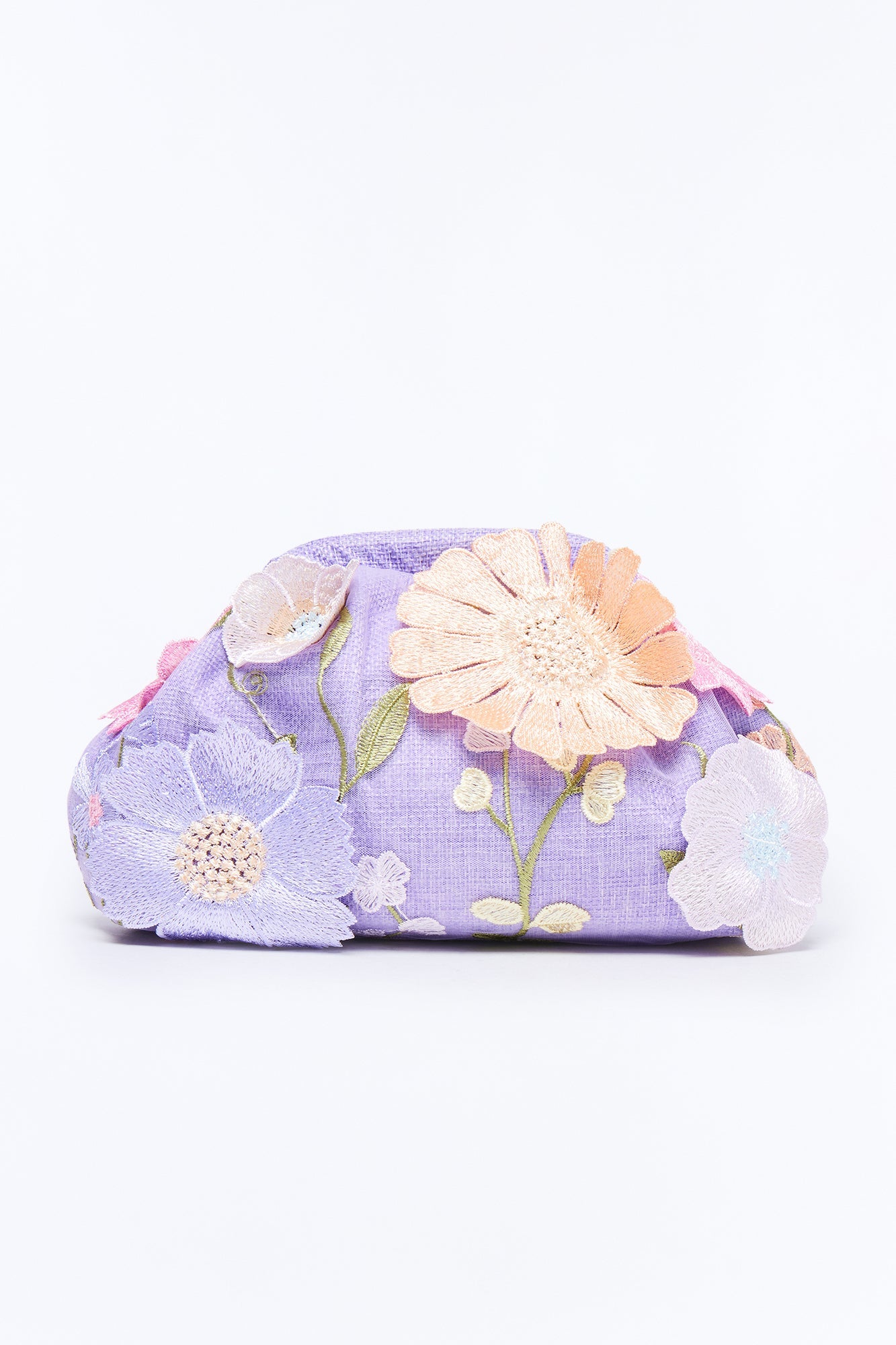 Flowers Don't Tell 3D Clutch - Lavender