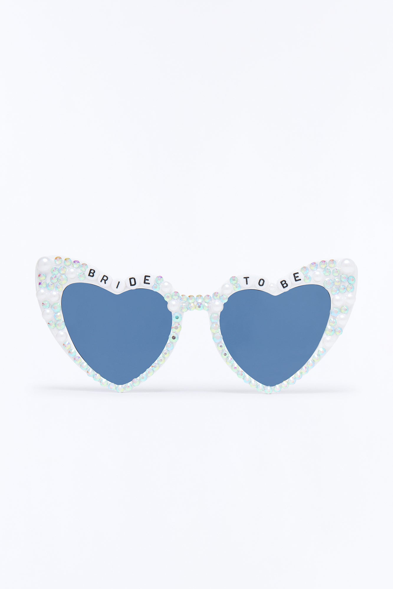 Bride To Be Heart Eye Sunglasses - White