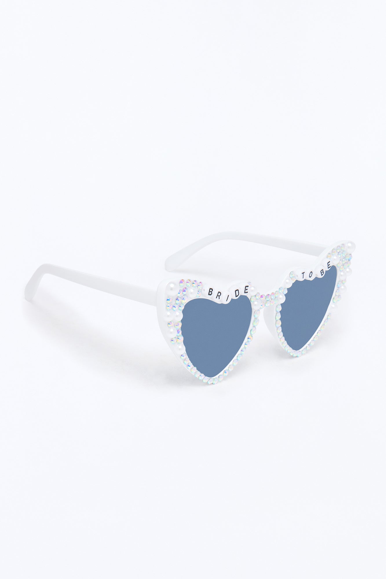 Bride To Be Heart Eye Sunglasses - White