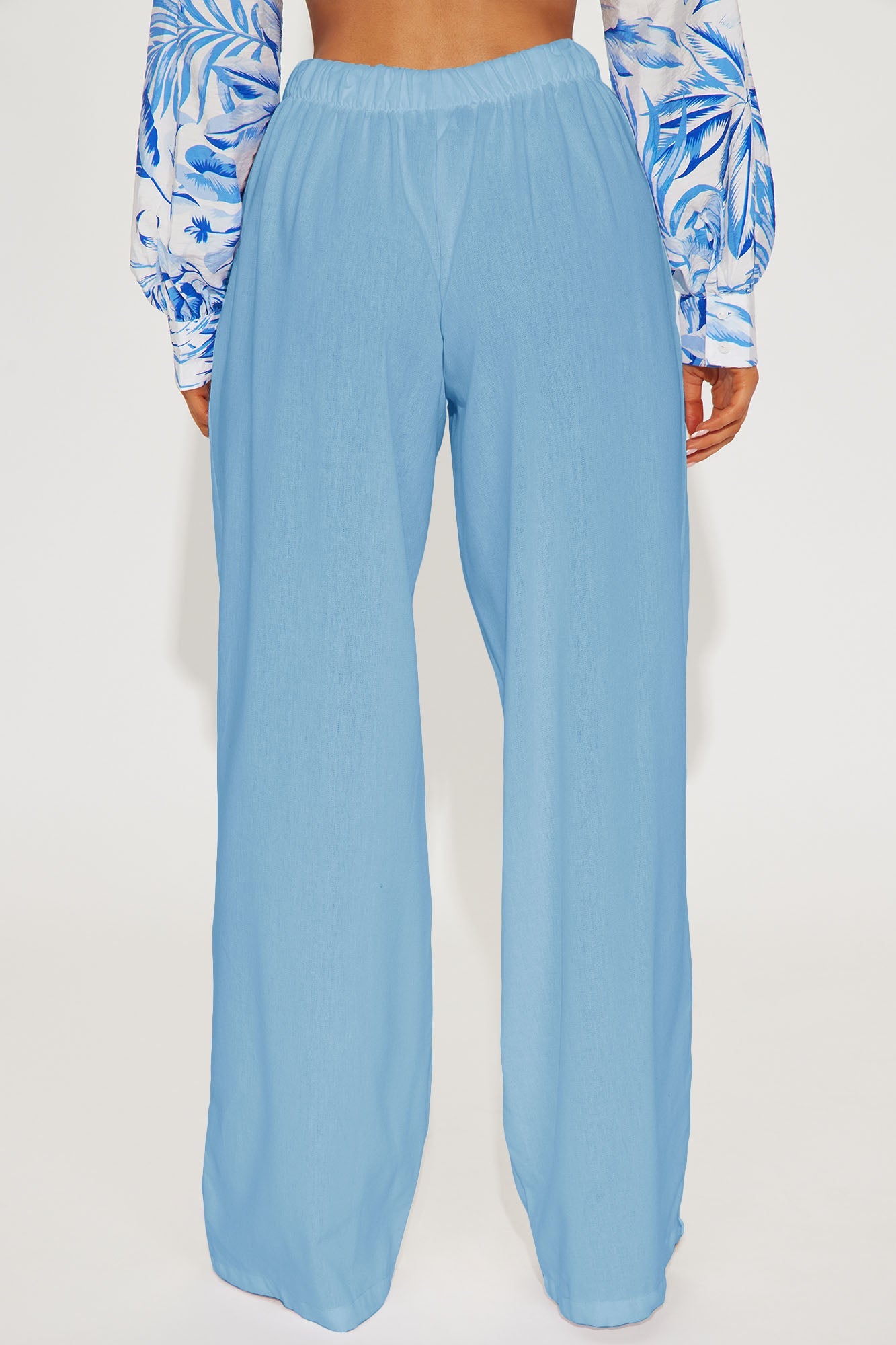 Beach Walks Linen Pant - Light Blue