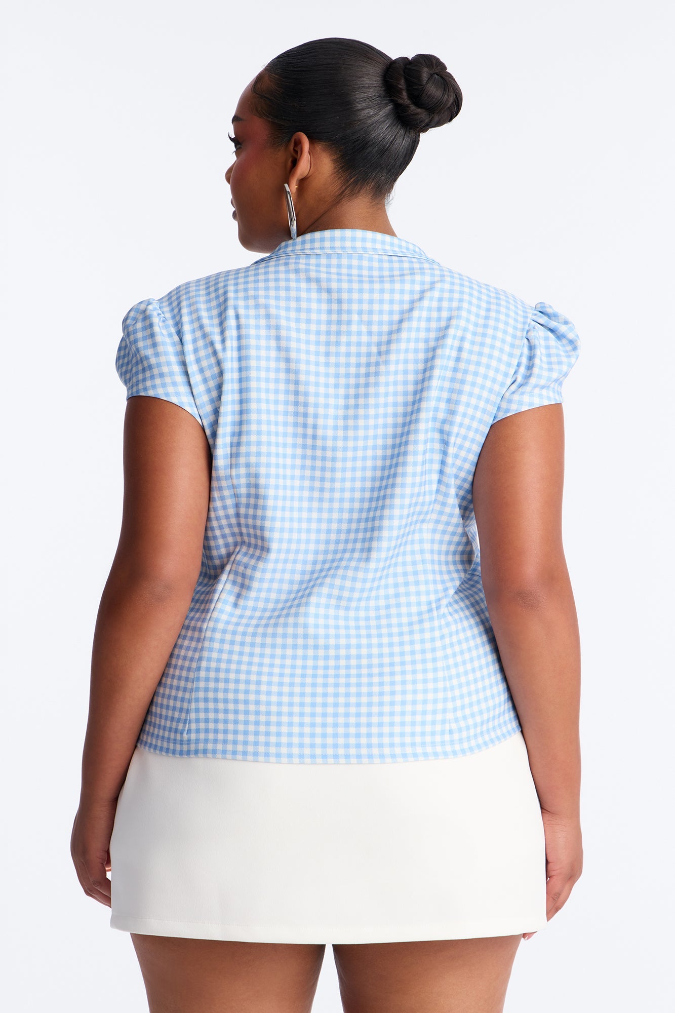 Retro Charm Plaid Shirt - Blue/combo
