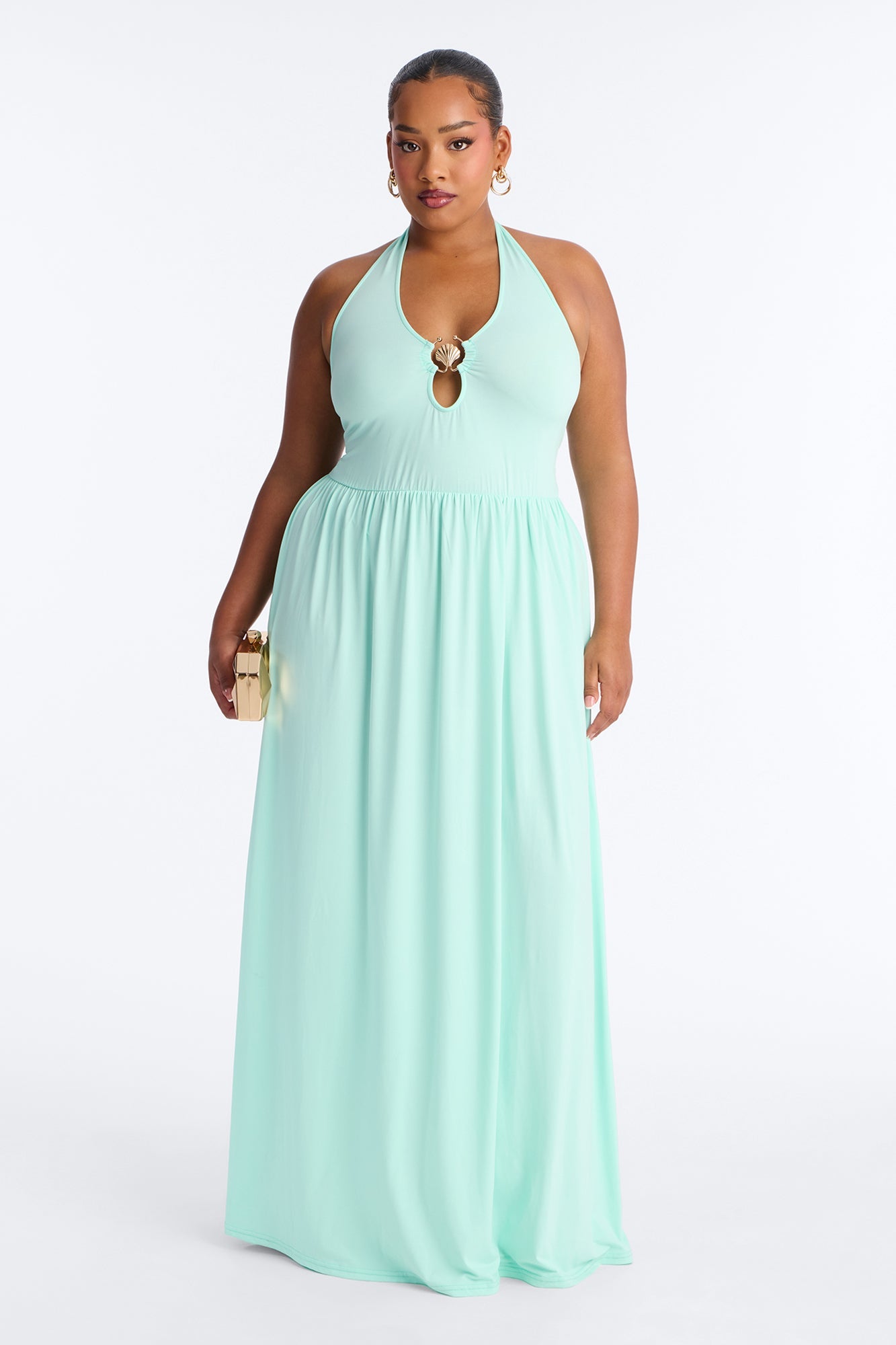 Jayden Halter Hardware Maxi Dress - Aqua