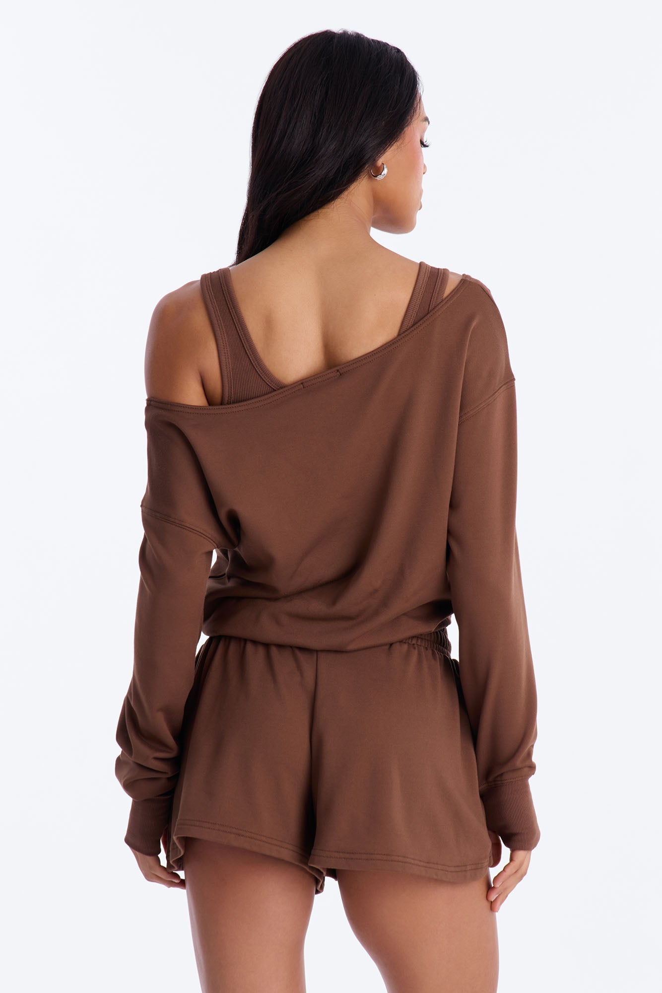 Finley Fleece Short Set - Chocolate