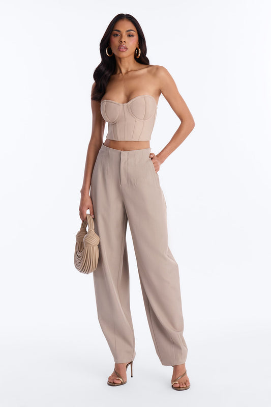 Margaret Barrel Trouser Pants 32″ - Stone