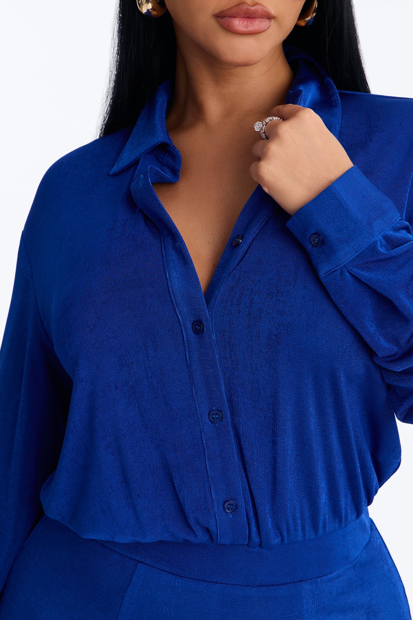 Jemma Slinky Midi Dress - Blue