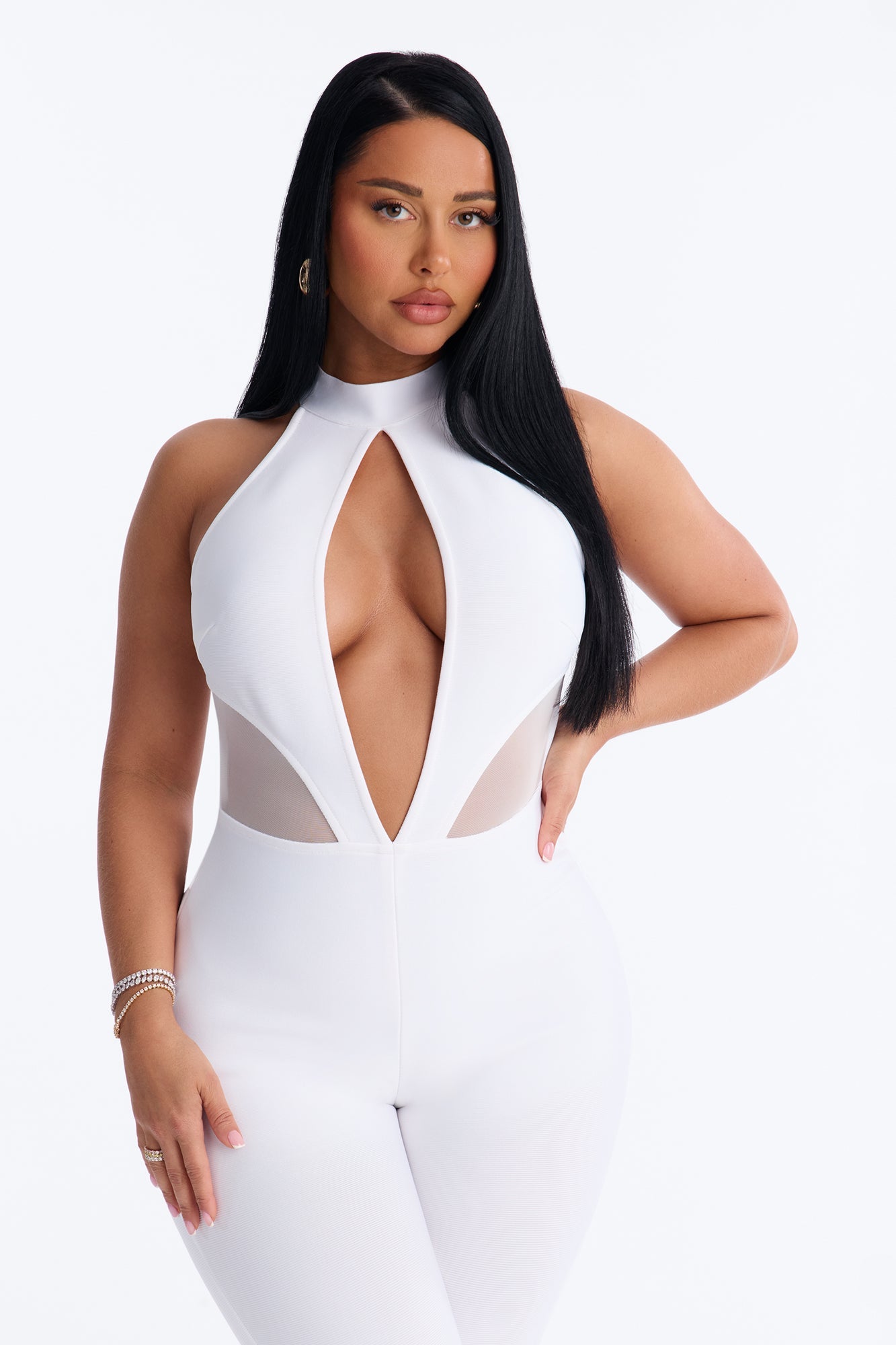 All Yours Bandage Backless Jumpsuit - White