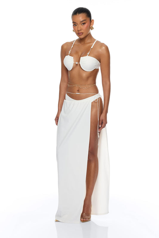 Michelle Pearl 3 Piece Bikini Set - White
