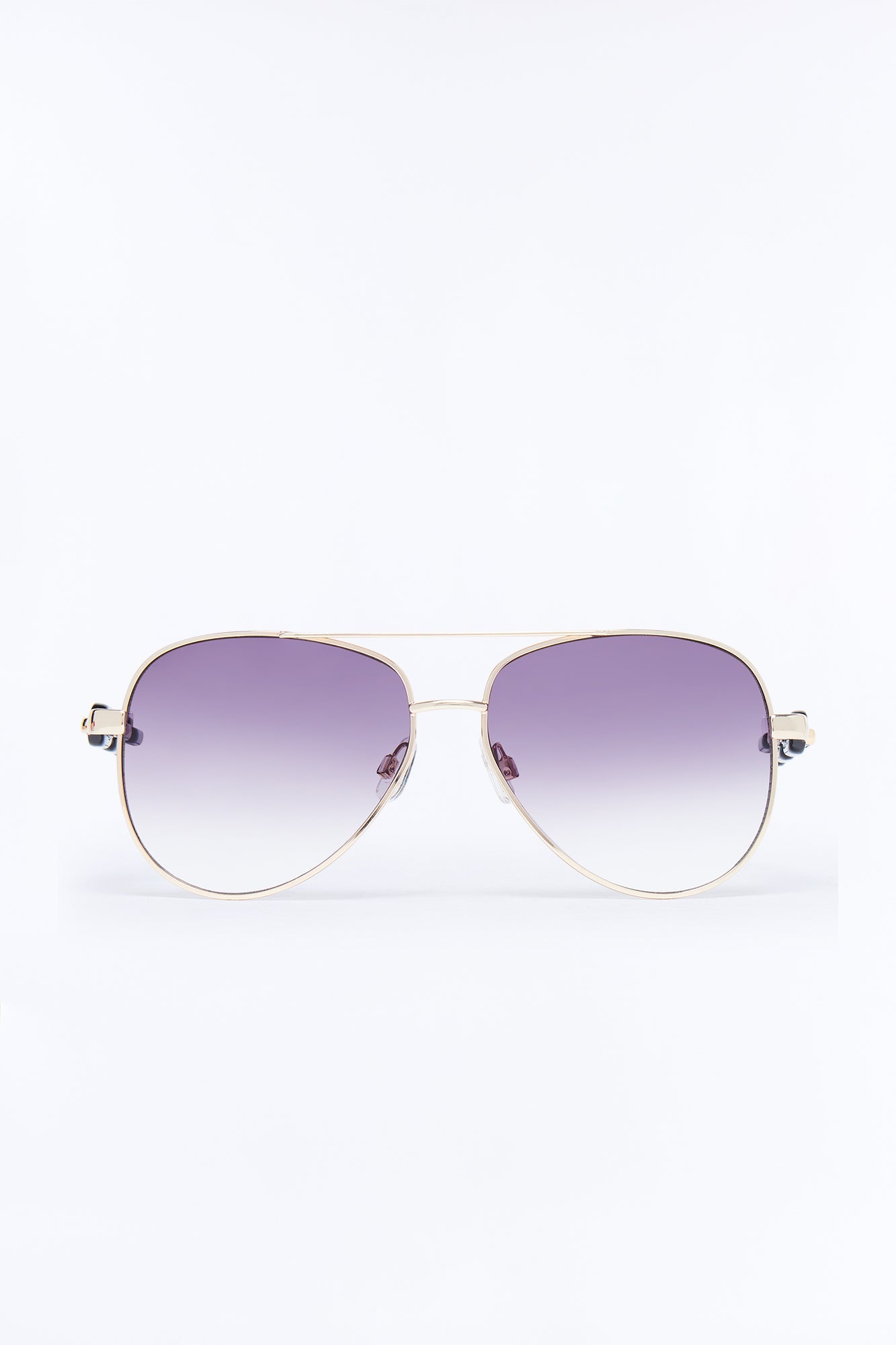 Courtyard Cutie Sunglasses - Black/Gold
