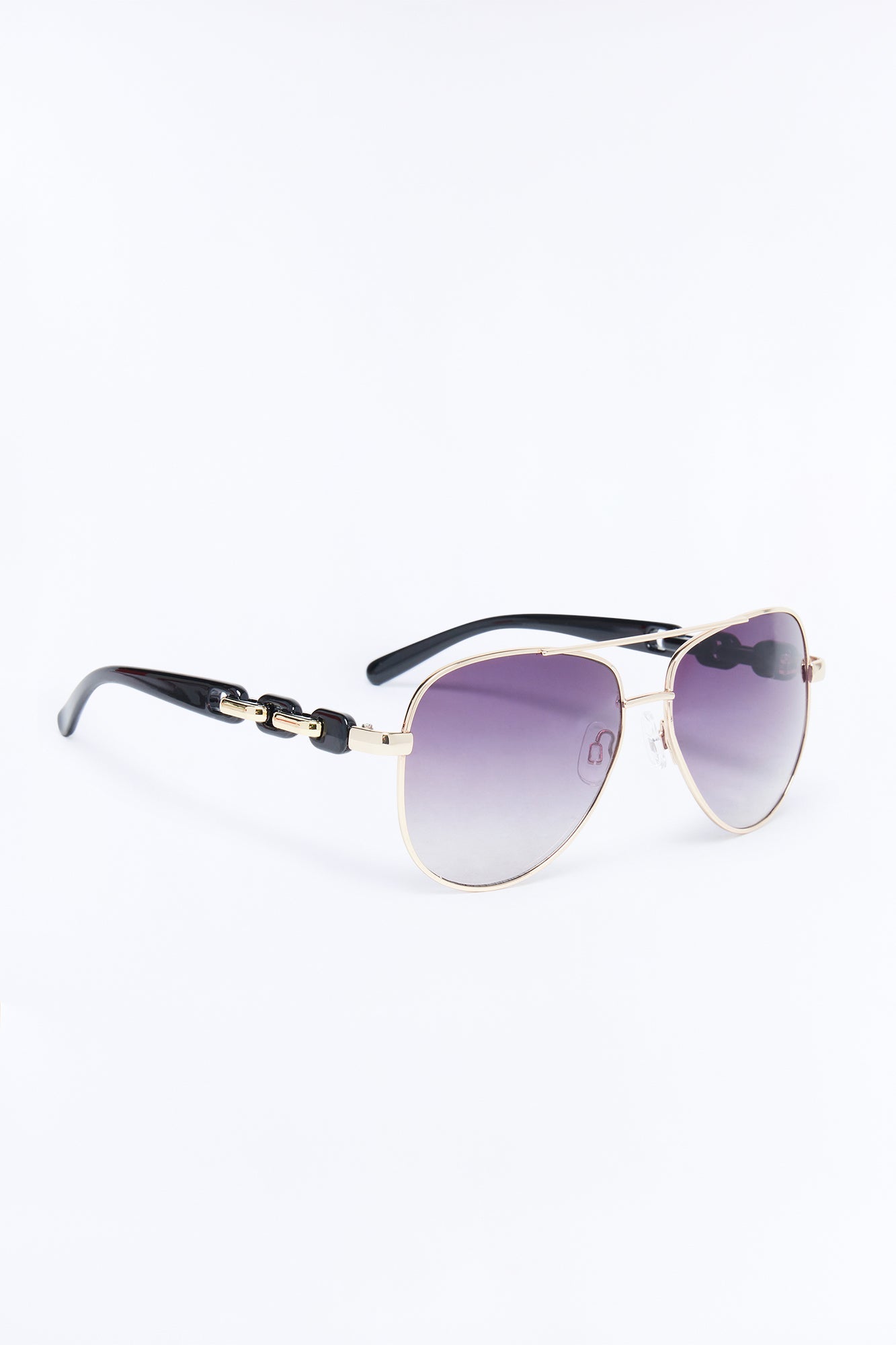 Courtyard Cutie Sunglasses - Black/Gold