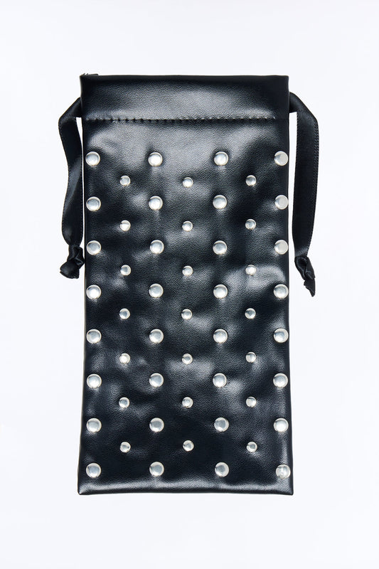 Sun And Studs Sunglass Case - Black/Silver