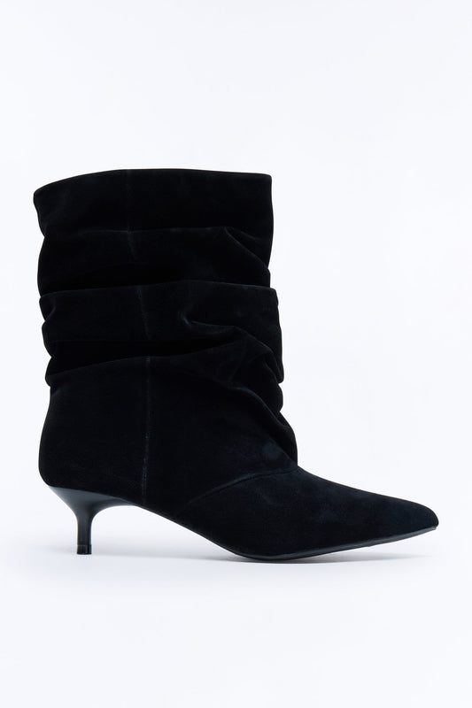 Freddi Ruched Bootie - Black