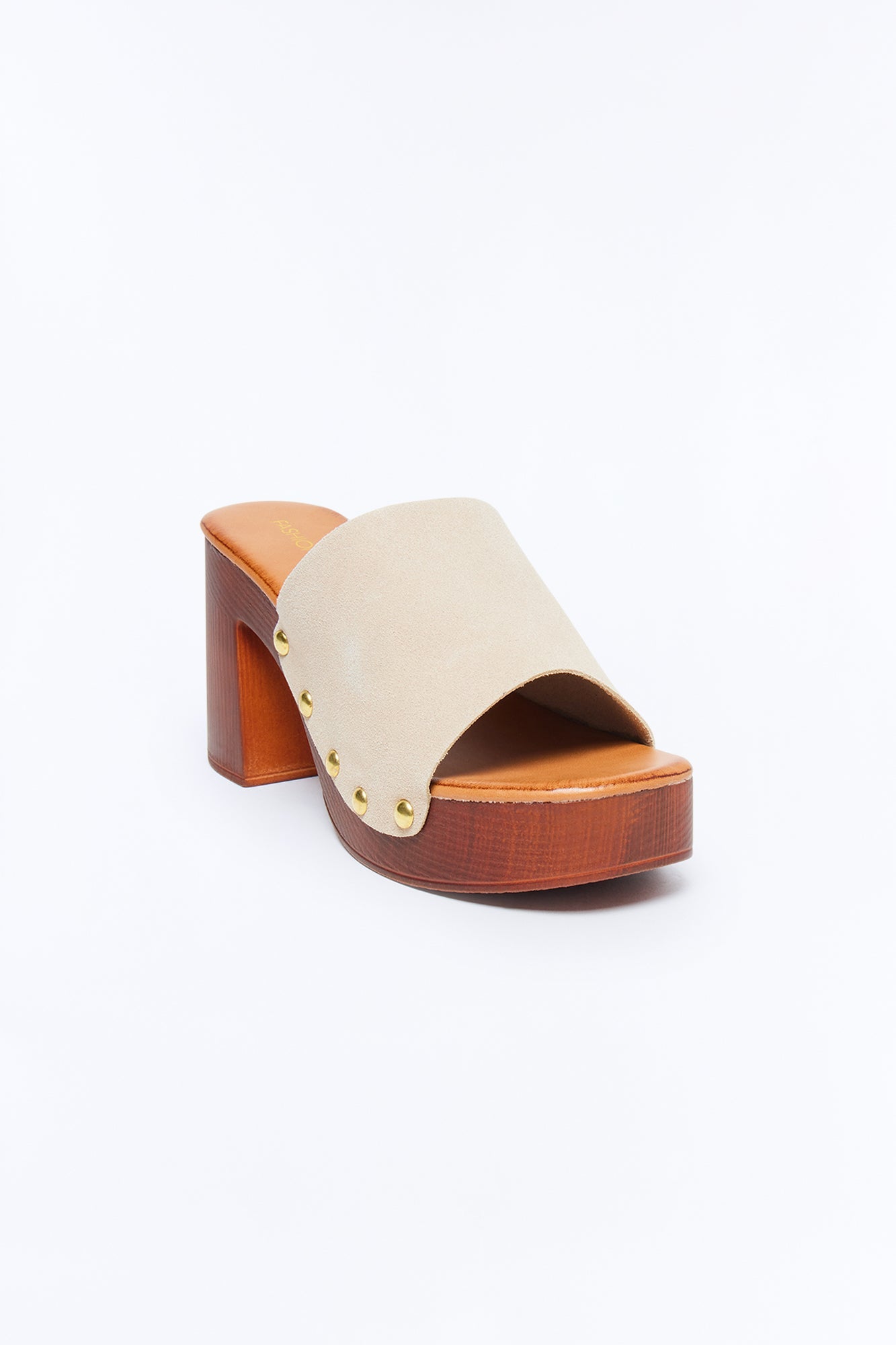 Olivia Platform Mules - Taupe