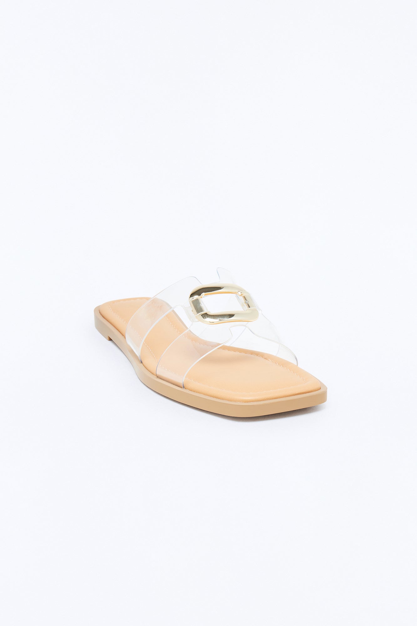 Jeanine Flat Sandals - Clear