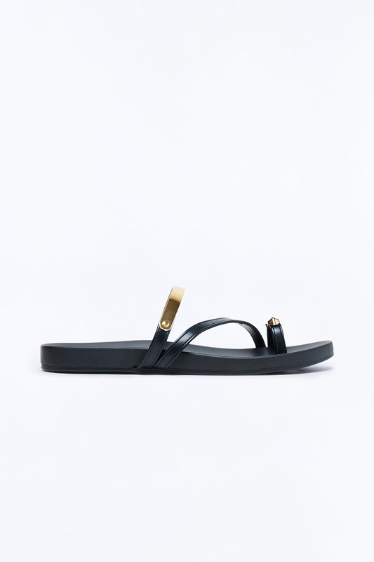 Renee Toe Ring Sandals - Black