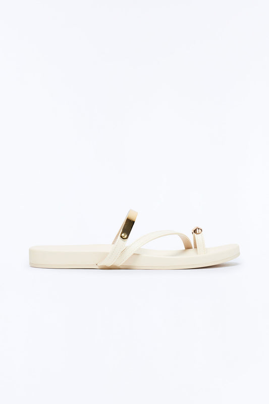 Renee Toe Ring Sandals - Bone