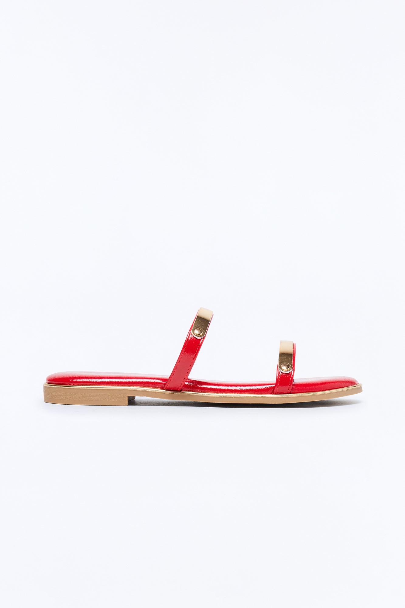 Keith Double Strap Sandals - Red