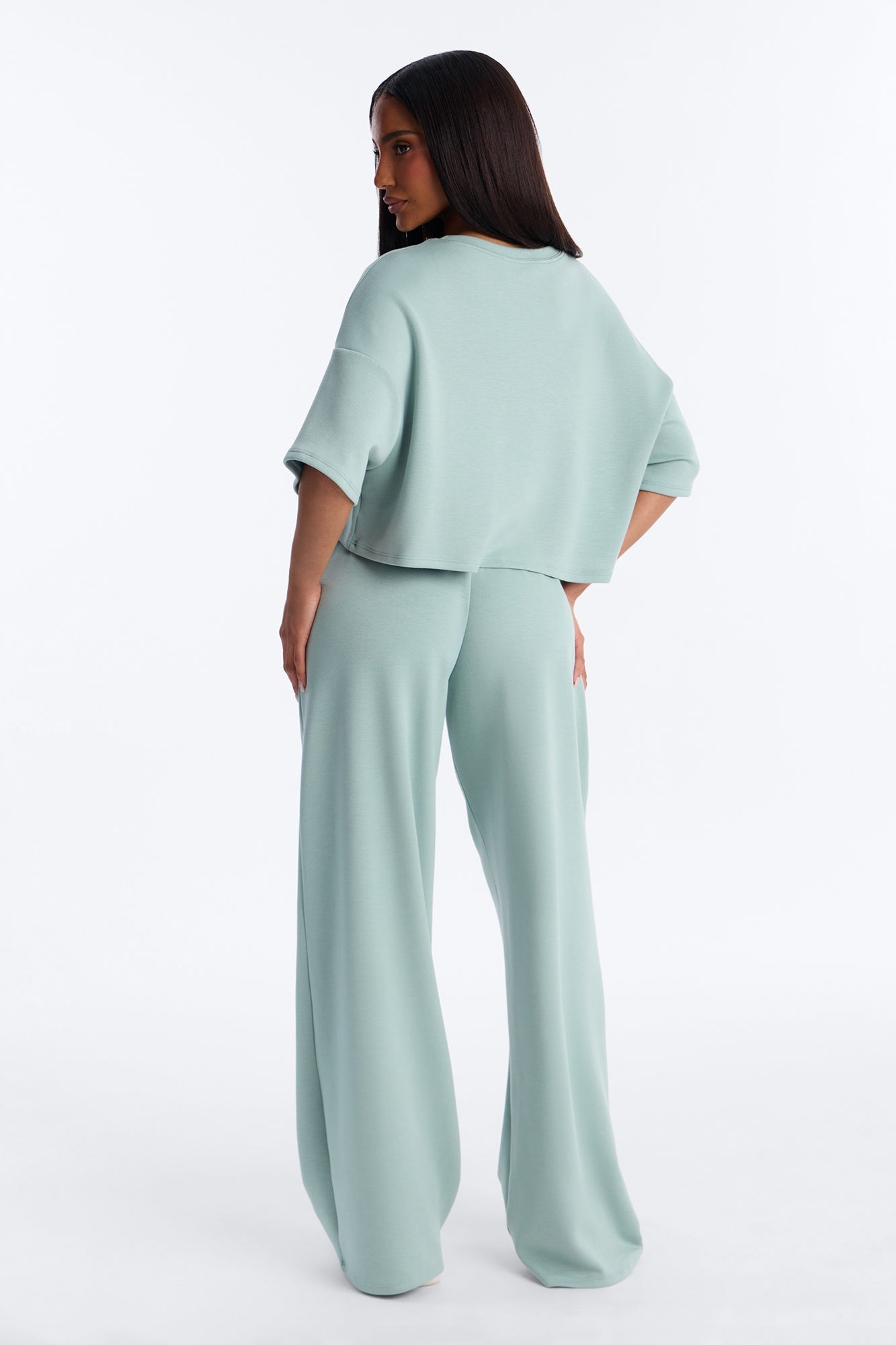 Strollin' Around Boxer Pant Set - Sage