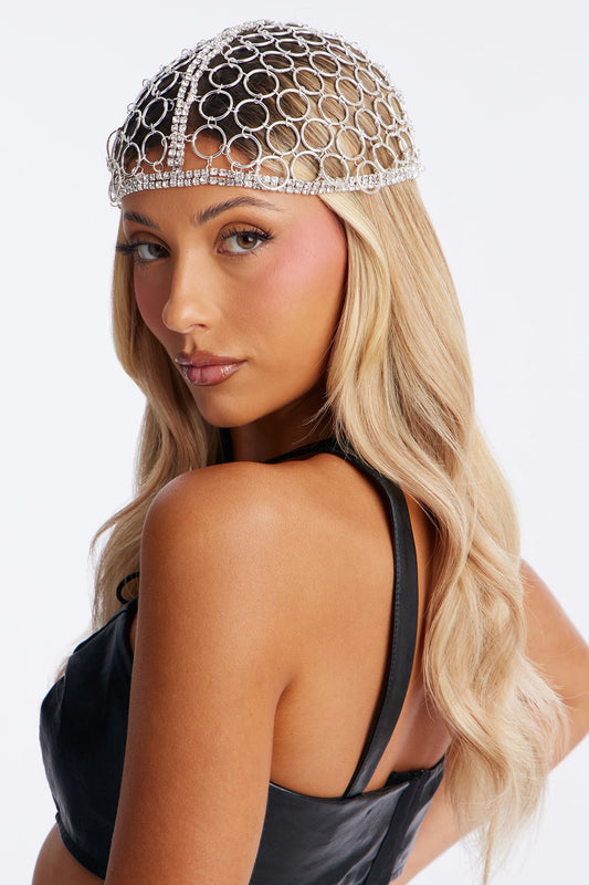 Chain Reaction Metal Head Piece - Silver