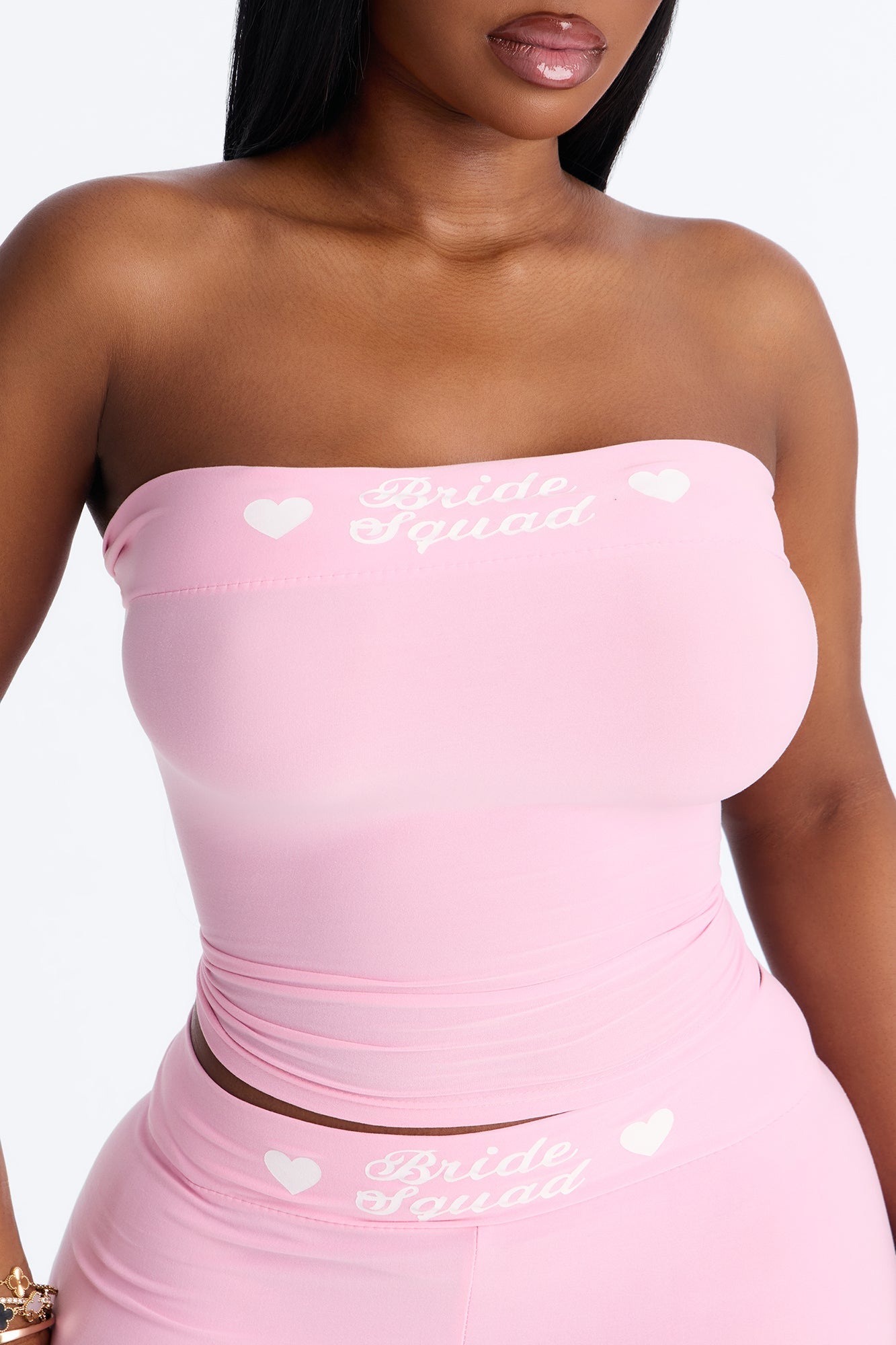 Let's Bach Squad PJ Strapless Top & Short Set - Pink