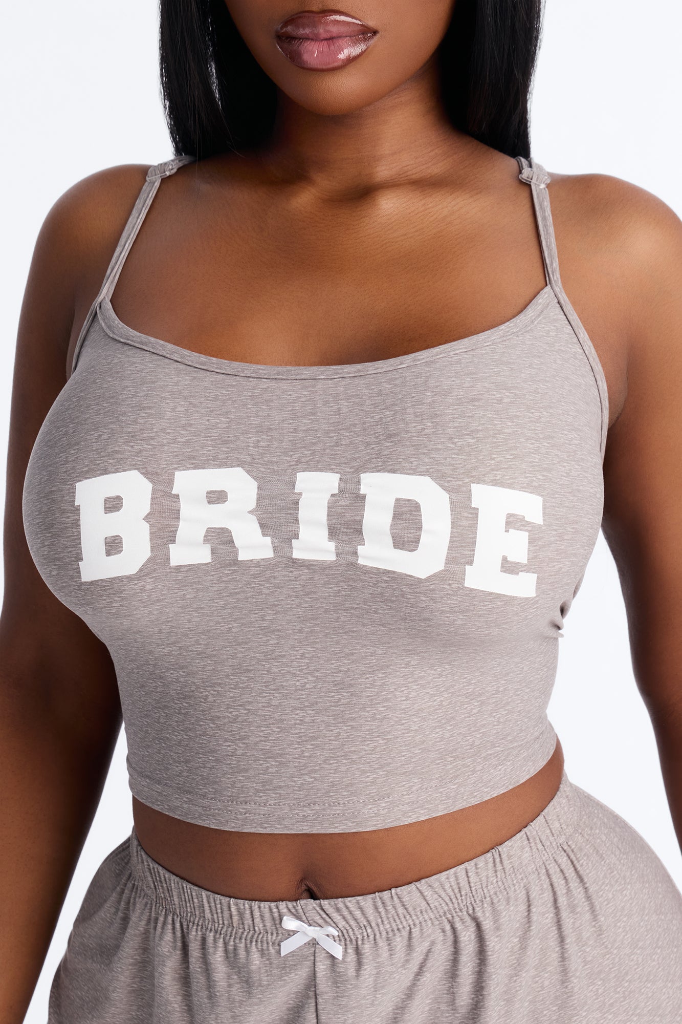 Bride Boarding PJ Set - Heather Grey