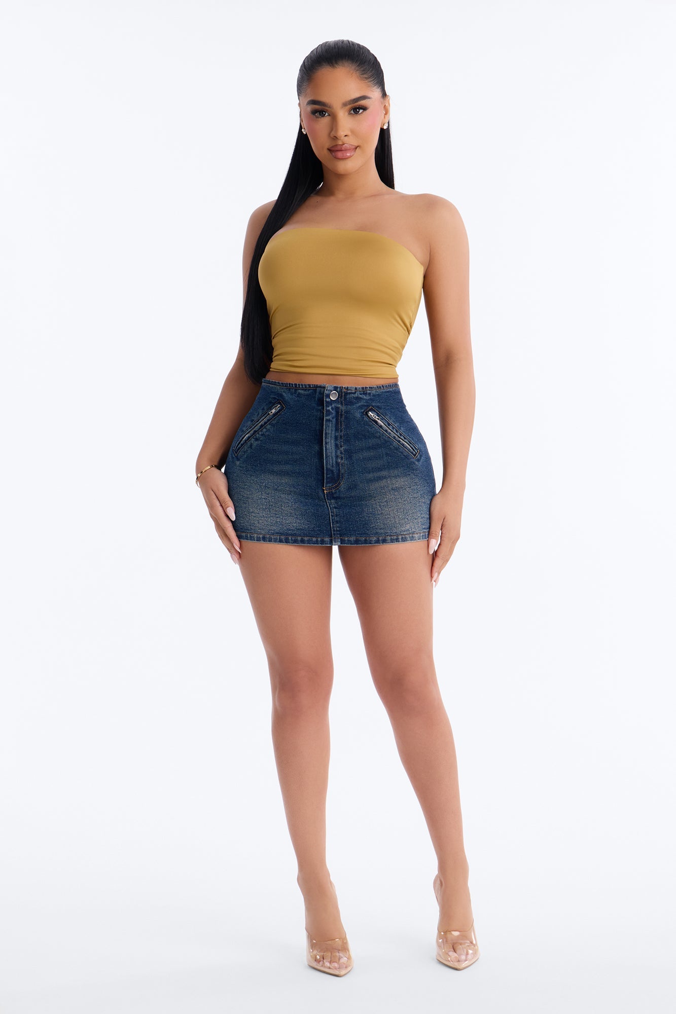 Contour Double Lined Tube Top - Honey