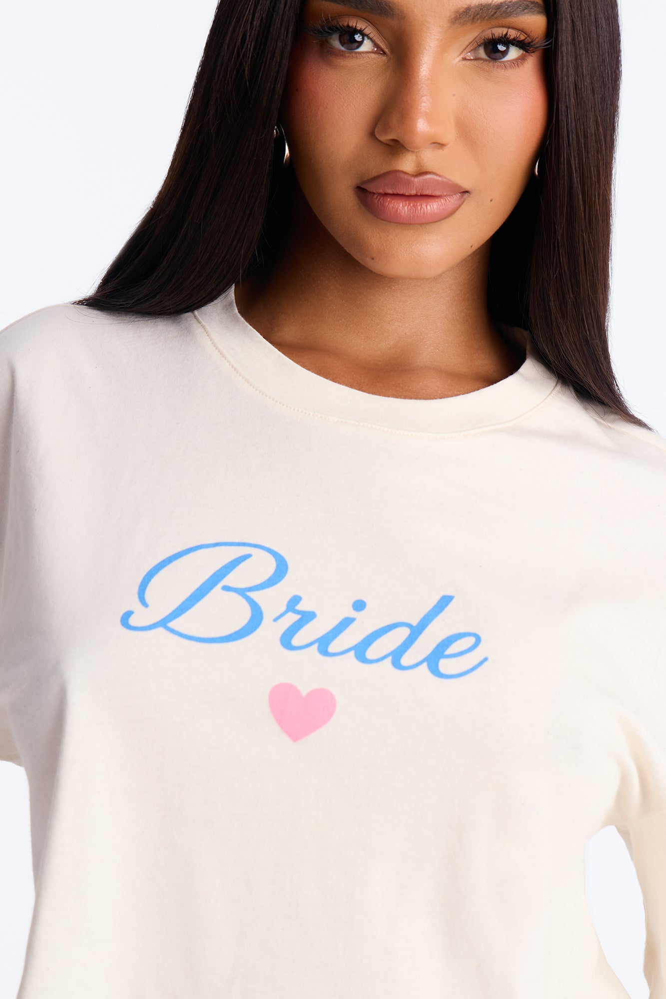 Bride Vibes Cropped Tee - Cream