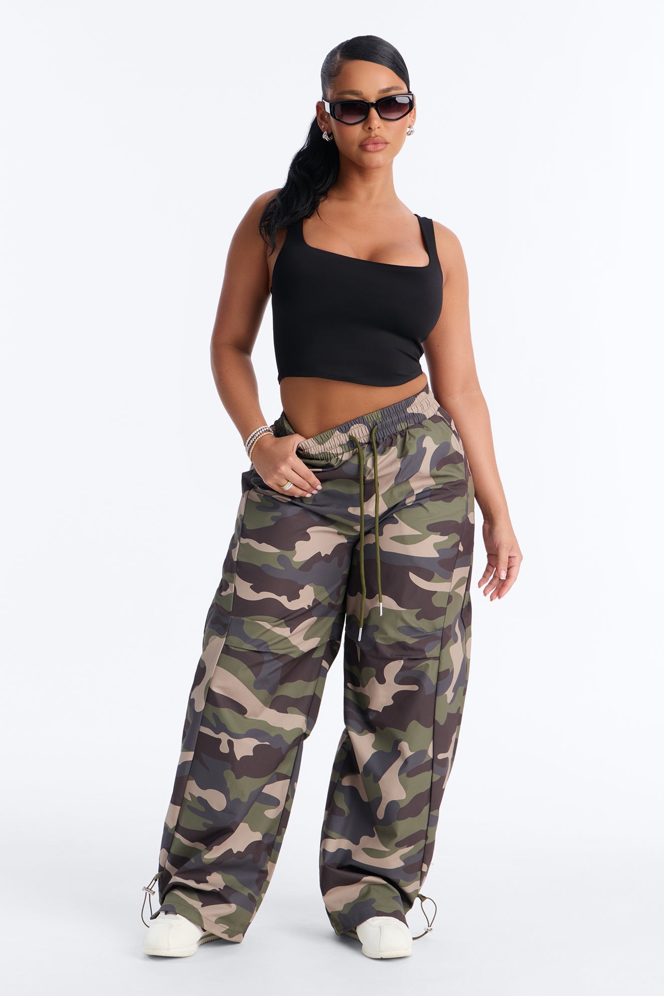 Can't See Me Camo Barrel Leg Joggers 30″ - Camouflage