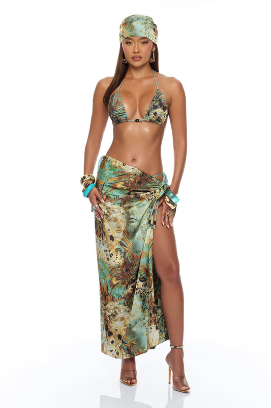 Call Me Coastal 4 Piece Bikini Set - Blue/combo