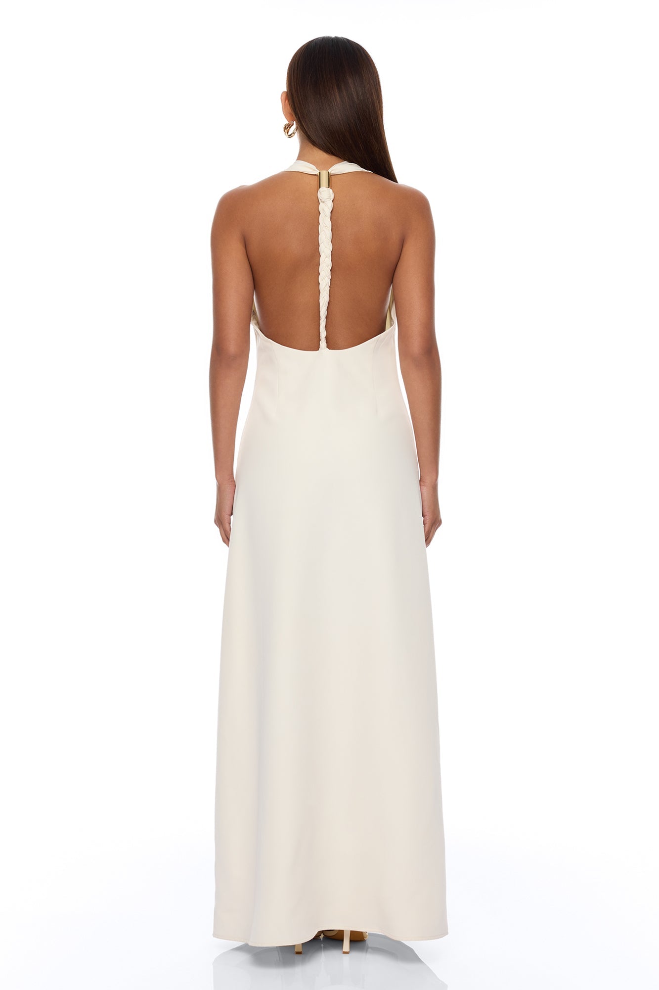 Timeless Touch Braided Maxi Dress - Cream