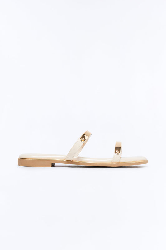 Keith Double Strap Sandals - Bone