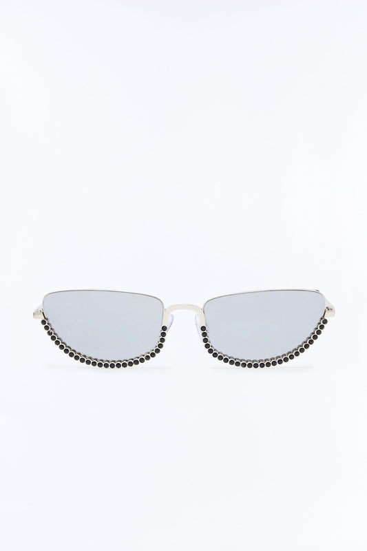 Pop Star Sunglasses - Silver/Black