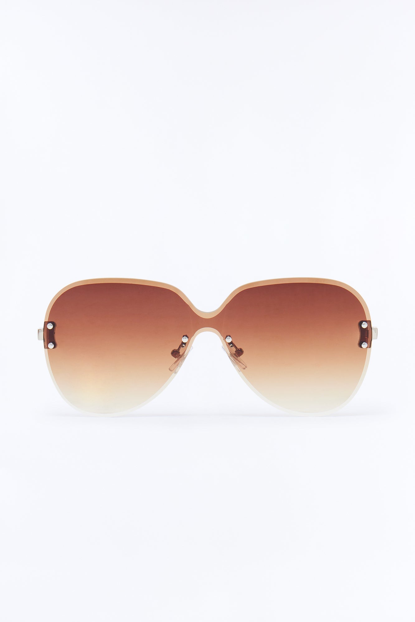 Hot Heart Breaker Sunglasses - Silver/Brown