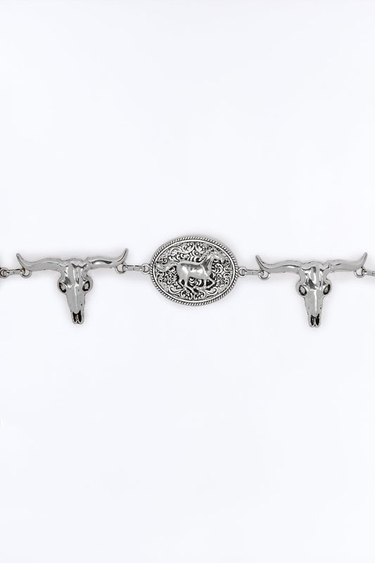 Just A Wild Night Chain Belt - Silver