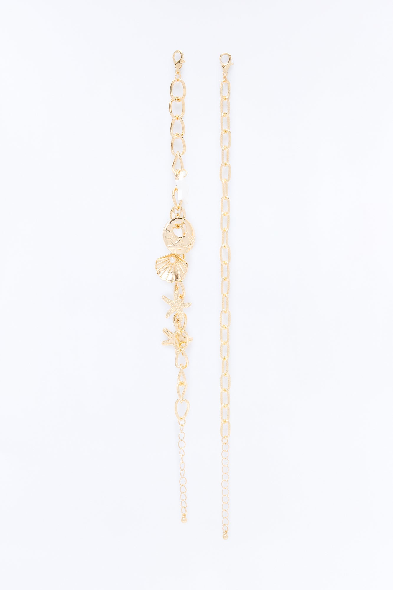 Seren Star 2 Piece Anklet Set - Gold