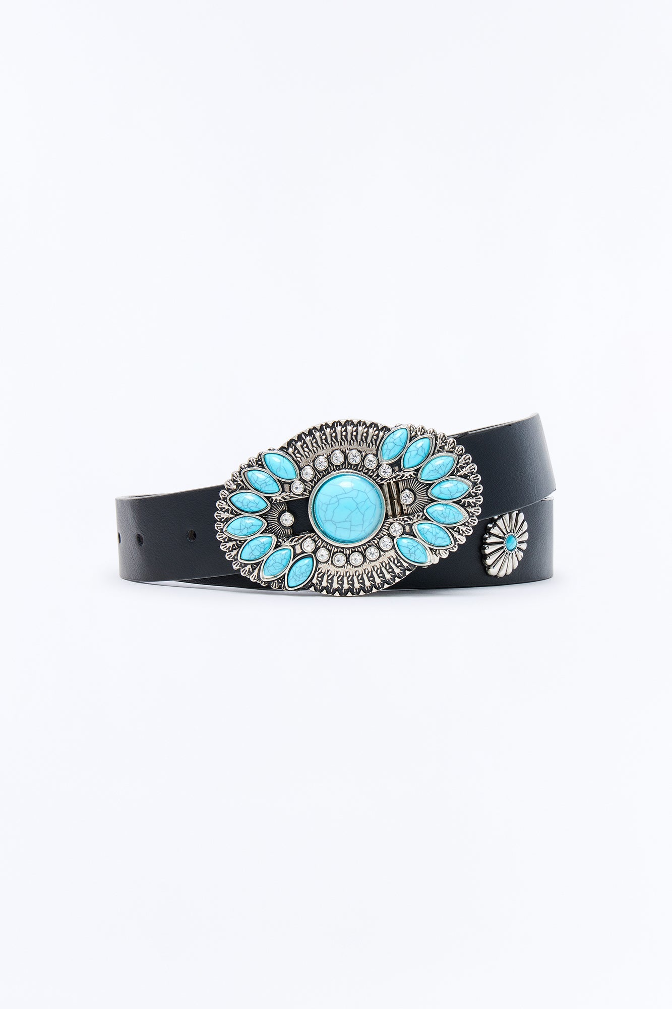 Wild West Faux Leather Turquoise Belt - Turquoise