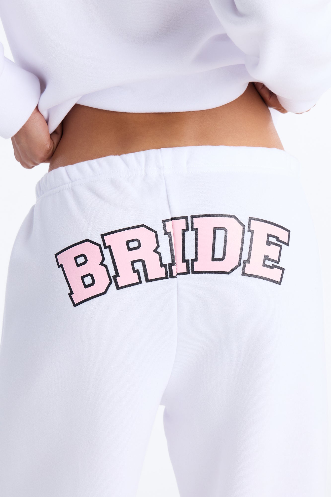 Bride Hoodie & Pant Set - White/Pink