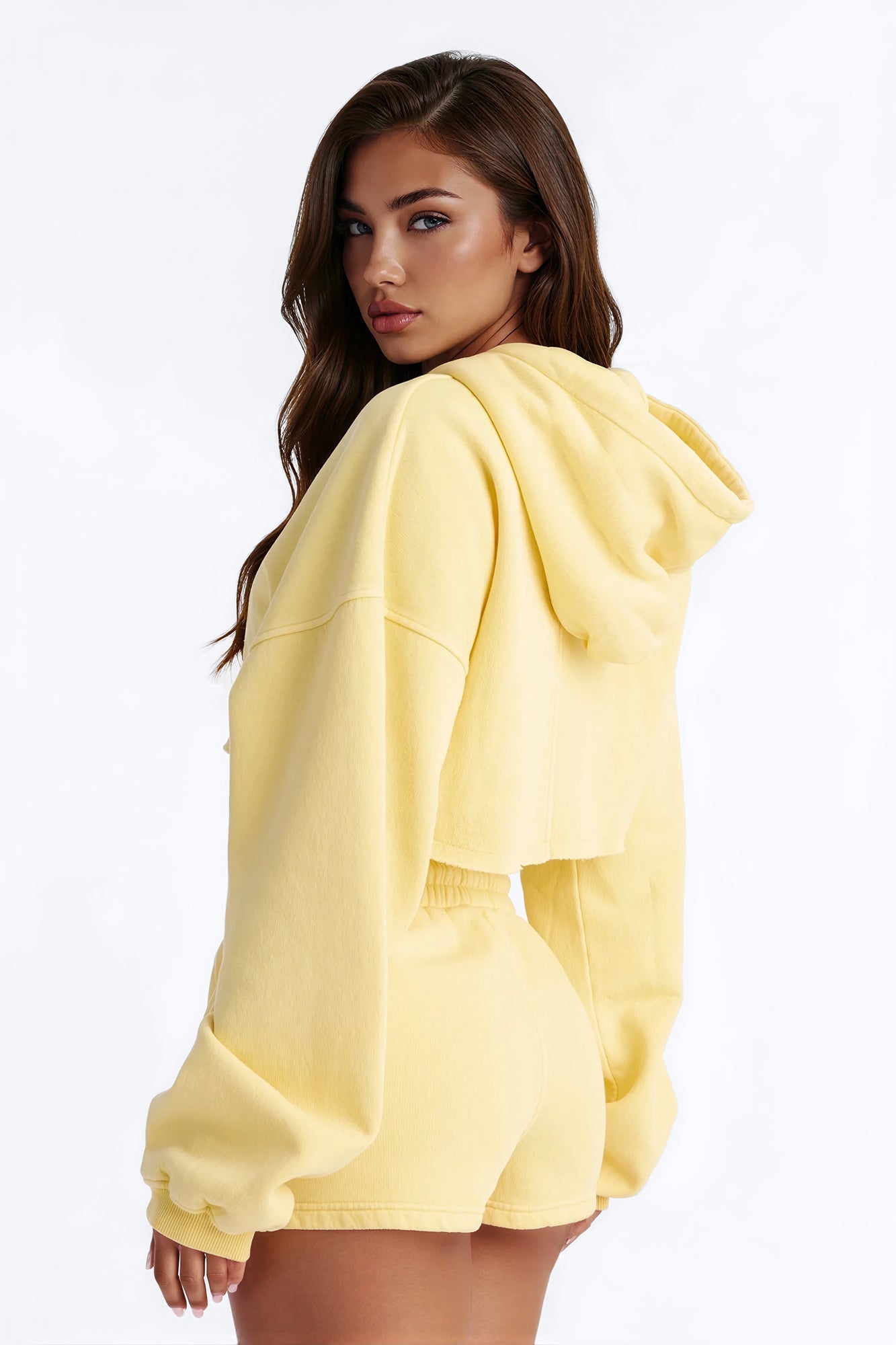 On The Go Washed Short Set - Yellow