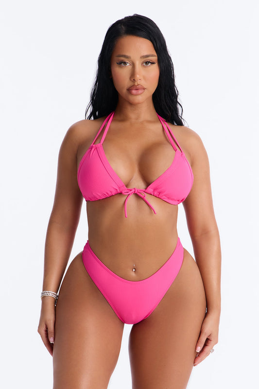 Poolside Sipping Bikini - Fuchsia