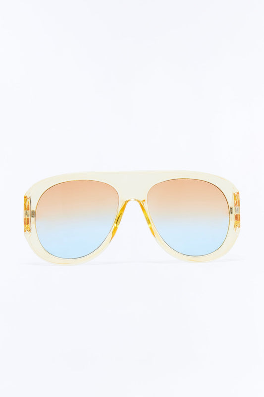 Glossy Gaze Sunglasses - Yellow/combo