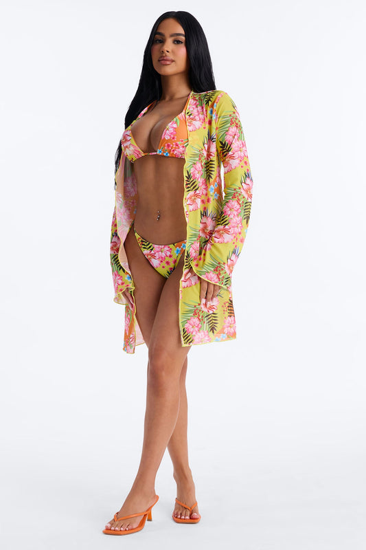 Let's Get Away Together Bikini And Coverup - Multi Color