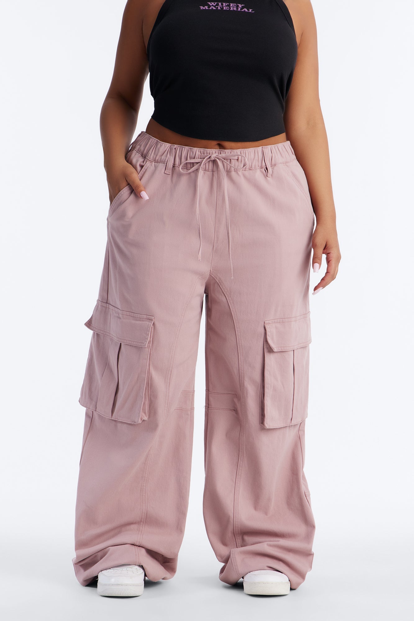 Portland Washed Cargo Pant - Blush Fashion Nova