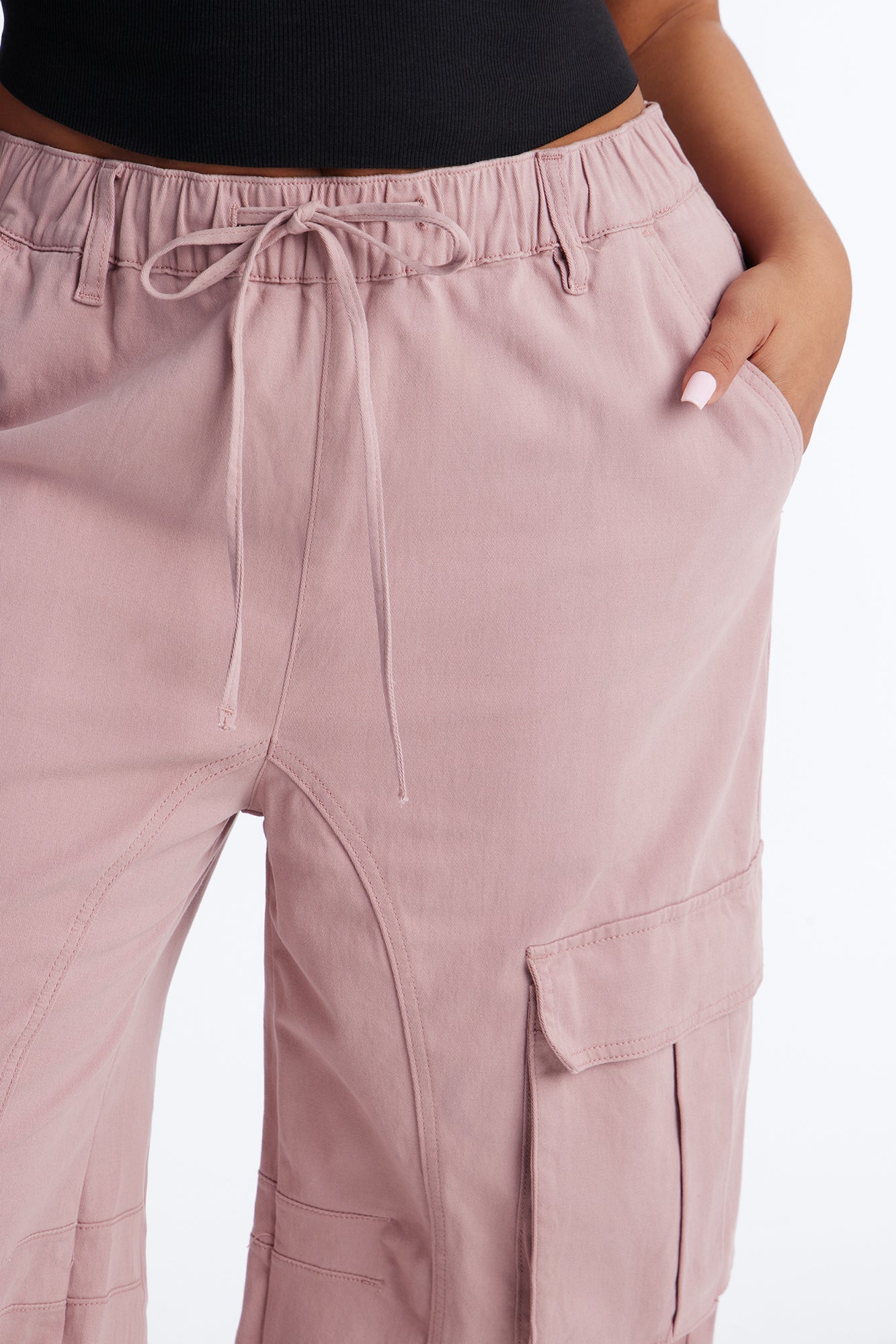 Portland Washed Cargo Pant - Blush Fashion Nova