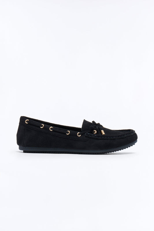 Madeline Slip On Loafers - Black
