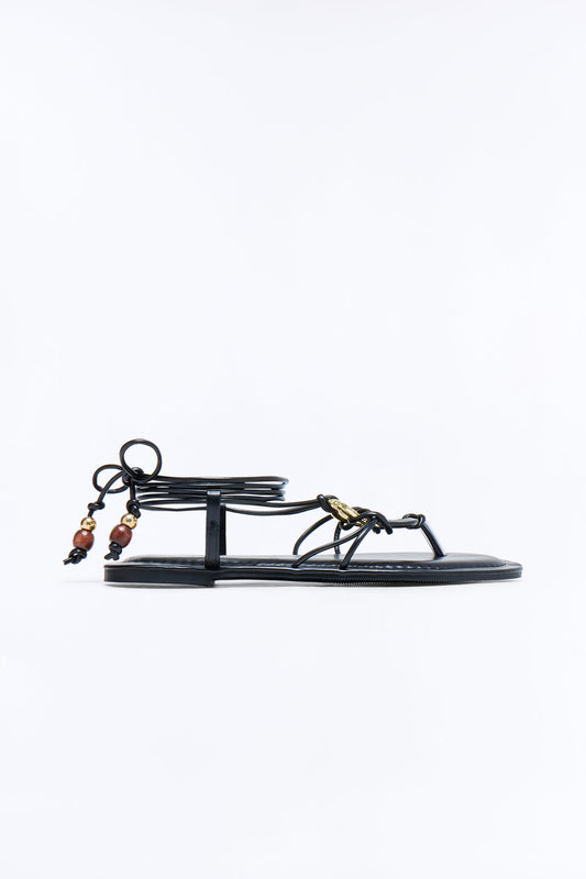Neosa Wrap Up Sandals - Black