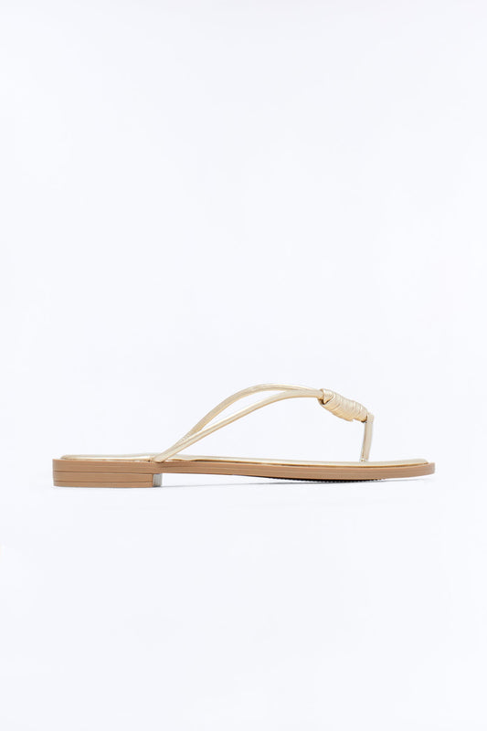 Kendall Knot Flip Flops - Gold