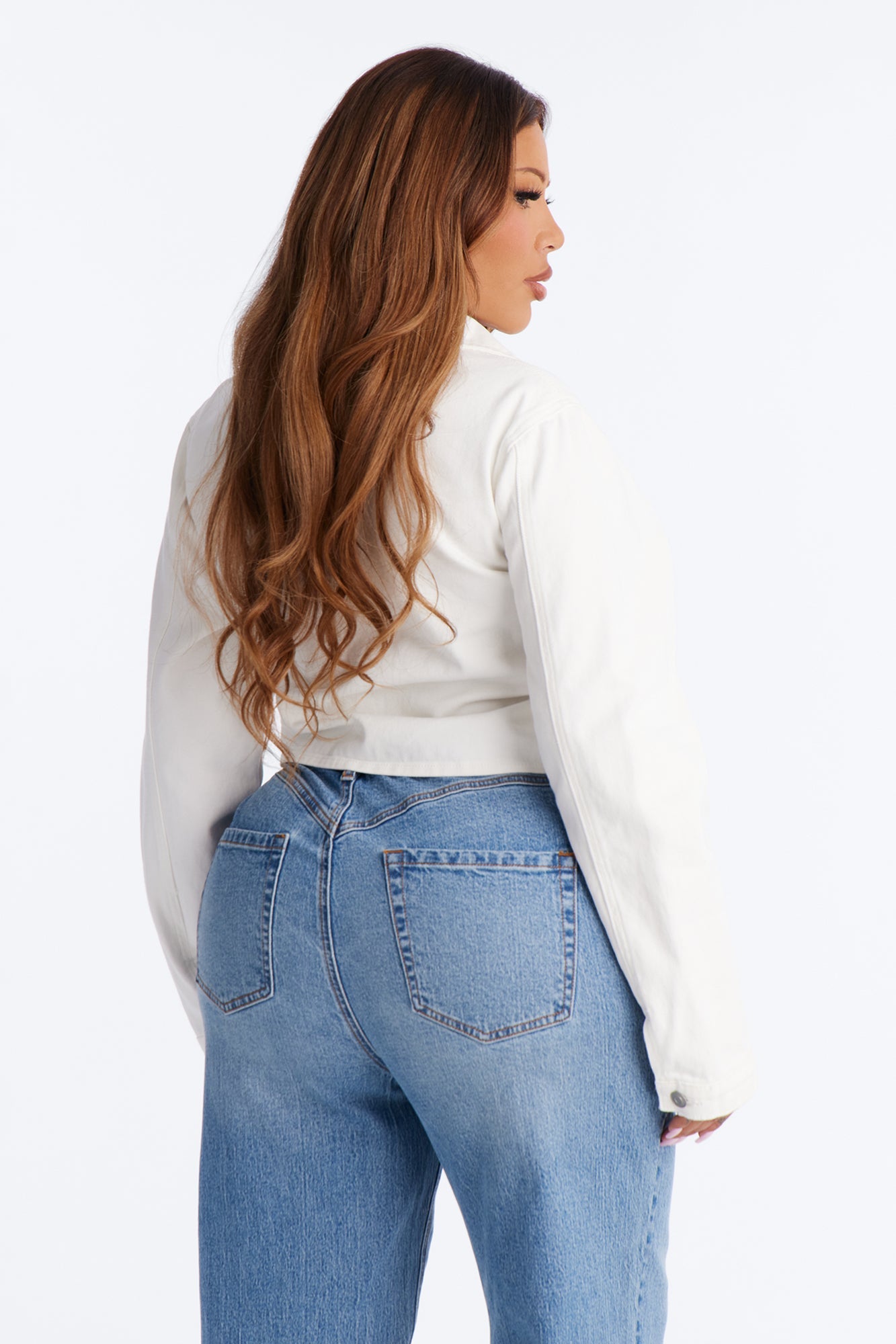 All Around Me Denim Top - White
