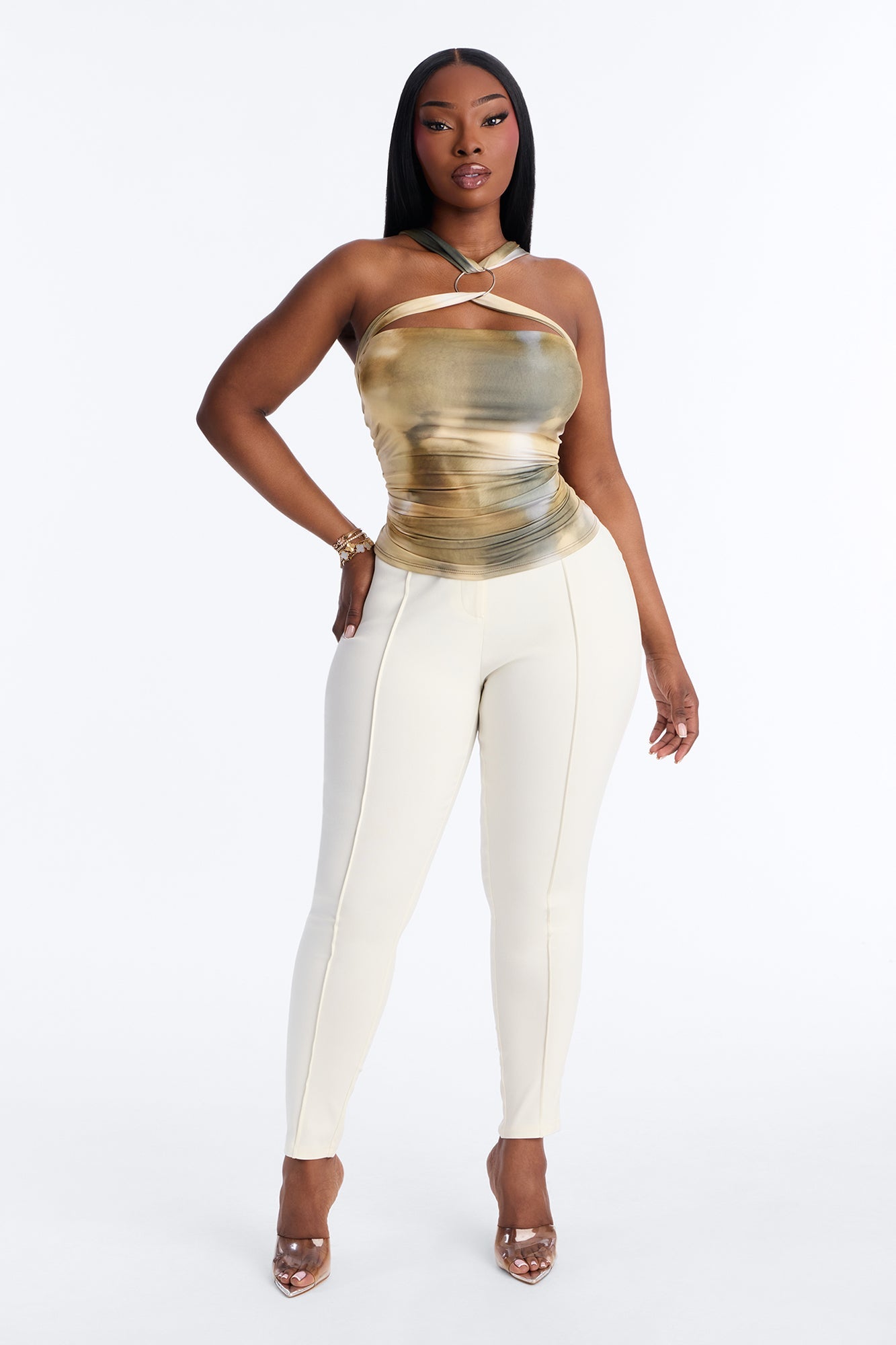 Raise The Bar Skinny Trouser - Ivory