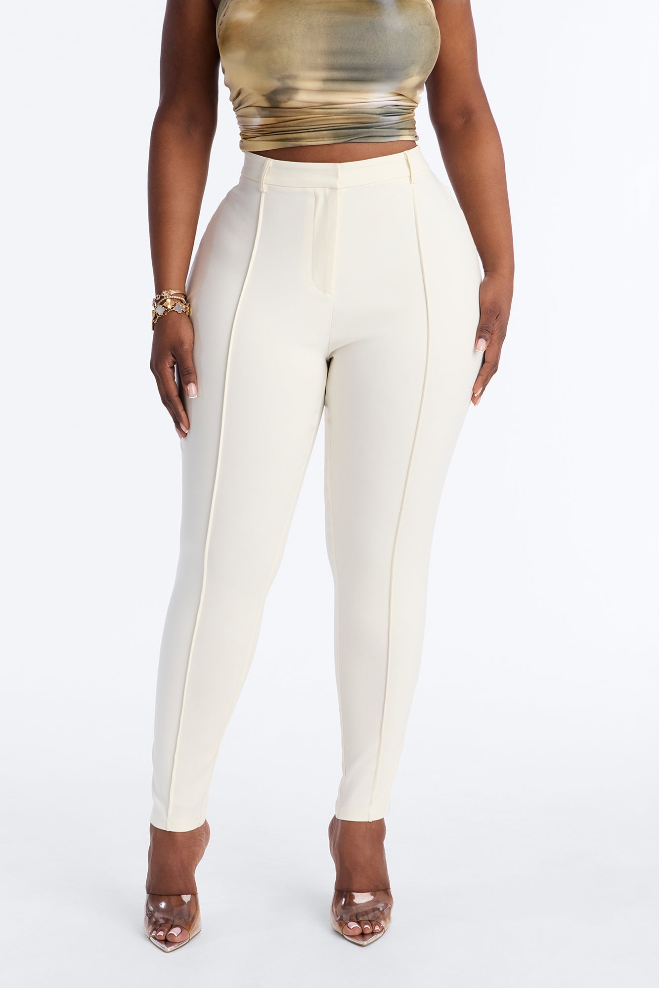 Raise The Bar Skinny Trouser - Ivory