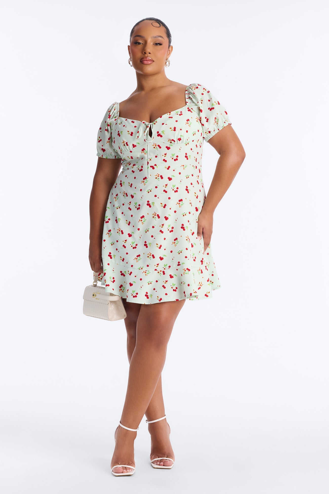 Kessie Floral Mini Dress - Mint/Multi