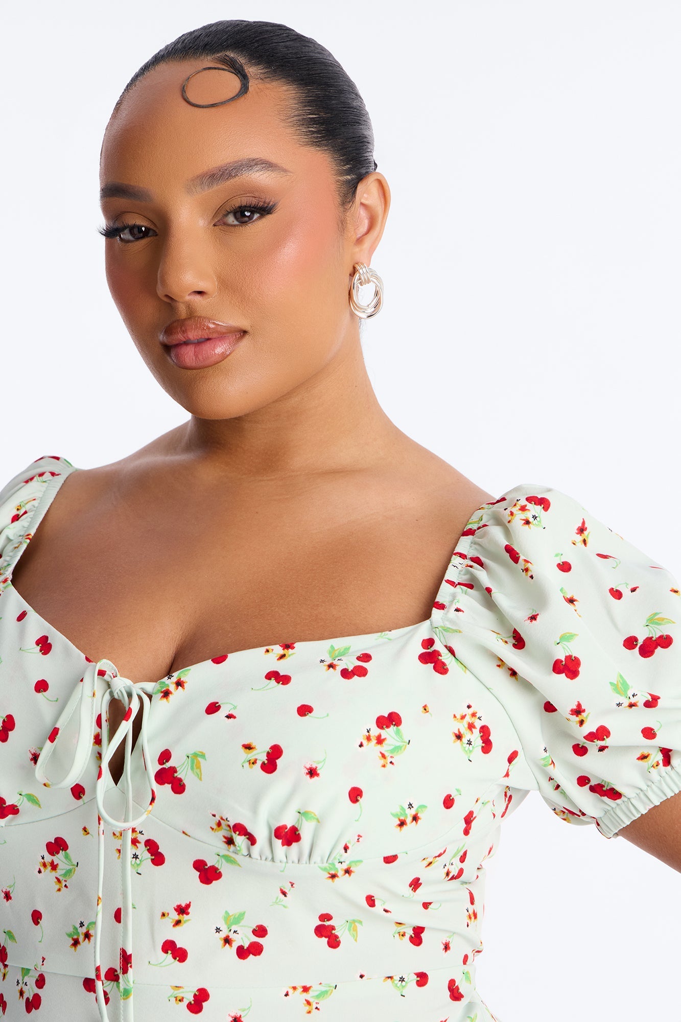 Kessie Floral Mini Dress - Mint/Multi
